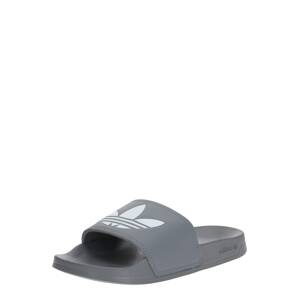 ADIDAS ORIGINALS Šľapky 'Adilette Lite'  sivá / biela