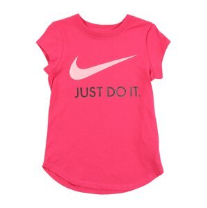Nike Sportswear Tričko  ružová / čierna / strieborná