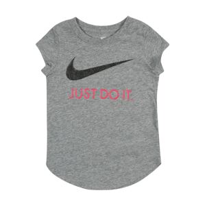 Nike Sportswear Tričko  sivá melírovaná / ružová / čierna