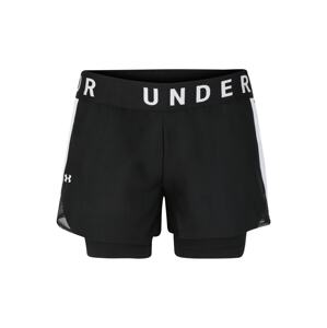UNDER ARMOUR Športové nohavice 'Play Up'  čierna / biela