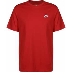 Nike Sportswear Tričko 'Club'  červená / biela