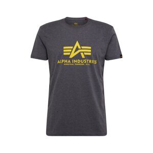 ALPHA INDUSTRIES Tričko  citrónová žltá / tmavosivá