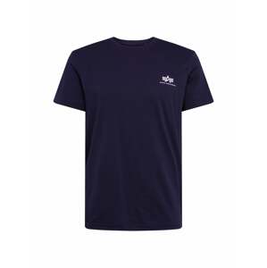 ALPHA INDUSTRIES Tričko  tmavomodrá / biela