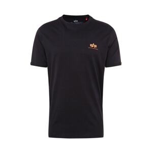 ALPHA INDUSTRIES Tričko  oranžová / čierna