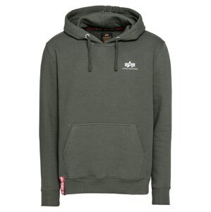 ALPHA INDUSTRIES Sveter  olivová / červená / biela