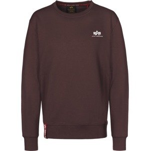 ALPHA INDUSTRIES Mikina  hnedá / biela