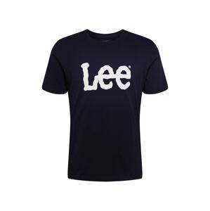 Lee Tričko 'WOBBLY LOGO TEE'  čierna / biela