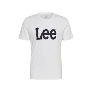 Lee Tričko 'WOBBLY LOGO TEE'  čierna / biela