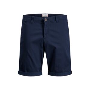 JACK & JONES Chino nohavice 'JJIBowie'  tmavomodrá / hrdzavohnedá