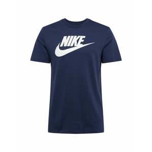 Nike Sportswear Tričko  námornícka modrá / biela