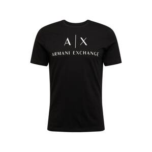 ARMANI EXCHANGE Tričko '8NZTCJ'  čierna / biela