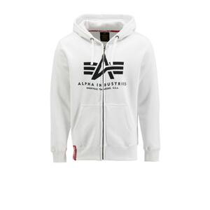 ALPHA INDUSTRIES Tepláková bunda  čierna / biela