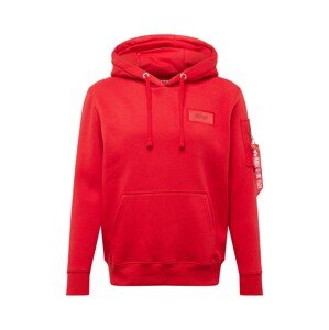 ALPHA INDUSTRIES Sveter  červená / biela