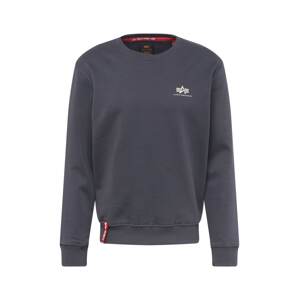 ALPHA INDUSTRIES Mikina  tmavosivá / prírodná biela