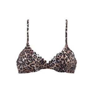 LASCANA Bikinový top 'Lexa'  hnedá / čierna