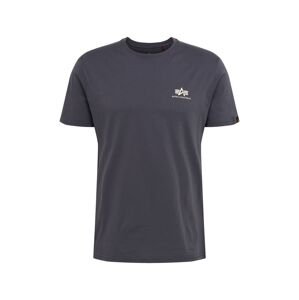 ALPHA INDUSTRIES Tričko  tmavosivá / biela