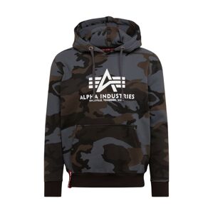ALPHA INDUSTRIES Sveter  hnedá / sivá / čierna / biela