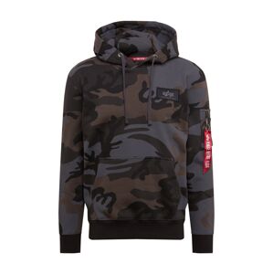 ALPHA INDUSTRIES Sveter  modrosivá / hnedá / antracitová / biela