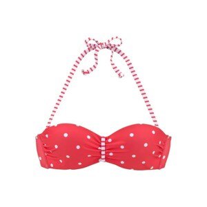 s.Oliver Bikinový top 'Audrey'  ohnivo červená / biela