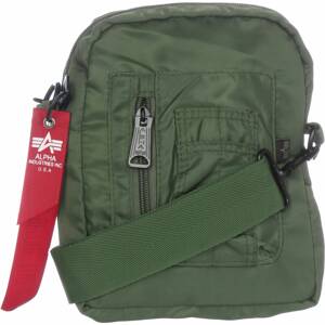 ALPHA INDUSTRIES Taška cez rameno  olivová / červená