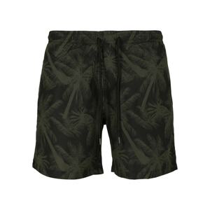 Urban Classics Plavecké šortky  kaki / jedľová