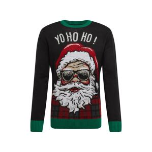 Urban Classics Sveter 'HoHoHo'  béžová / zelená / červená / čierna / biela