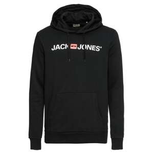 JACK & JONES Mikina  melónová / čierna / biela