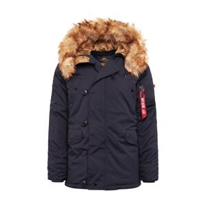 ALPHA INDUSTRIES Zimná parka 'Explorer'  hnedá melírovaná / čierna