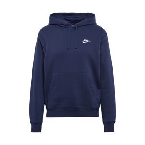 Nike Sportswear Mikina 'Club Fleece'  tmavomodrá / biela