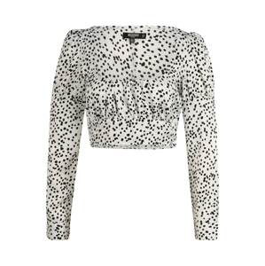 Missguided Petite Blúzka  čierna / biela