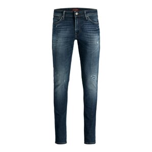 JACK & JONES Džínsy 'Liam'  modrá denim / hnedá