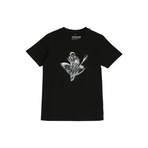 Mister Tee Tričko 'Spiderman'  svetlosivá / tmavosivá / čierna