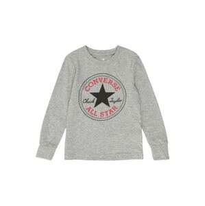 CONVERSE Tričko  sivá / červená / čierna