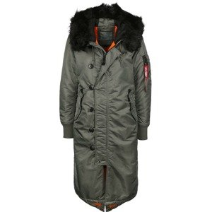 ALPHA INDUSTRIES Zimná bunda  tmavozelená / čierna