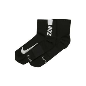 NIKE Športové ponožky 'Multiplier'  čierna / biela