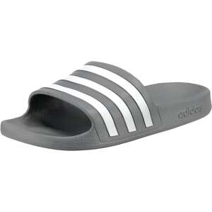 ADIDAS PERFORMANCE Plážové / kúpacie topánky 'Adilette Aqua'  tmavosivá / biela