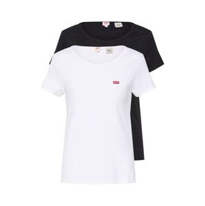 LEVI'S ® Tričko '2 Pack Crewneck Tee'  čierna / biela