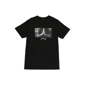 Mister Tee Tričko 'Pray'  svetlosivá / tmavosivá / čierna / biela