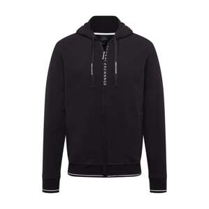 ARMANI EXCHANGE Tepláková bunda  tmavomodrá / biela