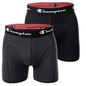 Champion Authentic Athletic Apparel Boxerky  sivá melírovaná / červená / čierna / biela