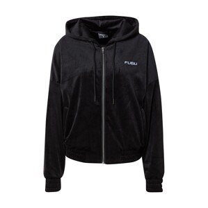 FUBU Tepláková bunda 'Corporate'  čierna / biela