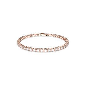 Swarovski Náramok 'Matrix Tennis bracelet'  ružové zlato / priehľadná