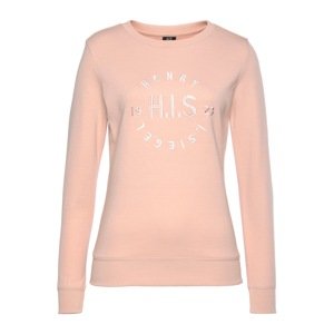 H.I.S Mikina  rosé / strieborná / biela