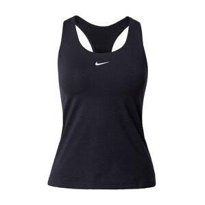 NIKE Športový top 'SWOOSH'  čierna / biela
