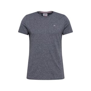 Tommy Jeans Tričko 'Jaspe'  námornícka modrá / sivá melírovaná / červená / biela