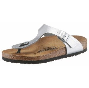 BIRKENSTOCK Žabky 'Gizeh'  strieborná