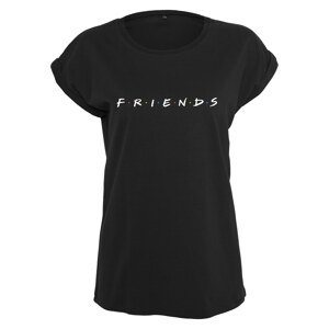 Merchcode Tričko 'Friends'  čierna / biela