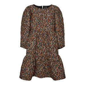 VERO MODA Šaty 'Leonora'  pastelovo zelená / pastelovo fialová / oranžová / pastelovo oranžová / čierna