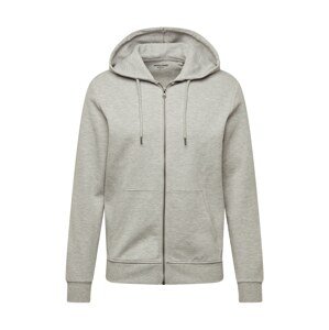JACK & JONES Tepláková bunda  sivá melírovaná