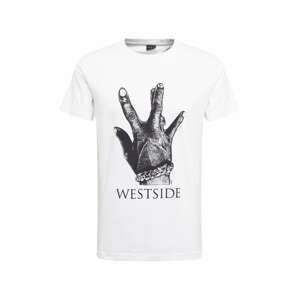 Mister Tee Tričko 'Westside Connection'  čierna / biela
